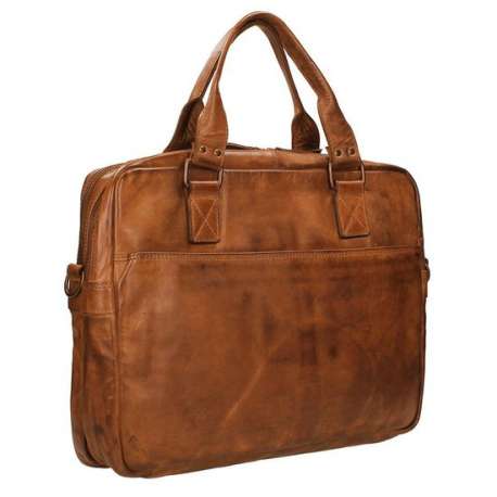 Bear Design Leandro Leren Laptoptas - 15 inch - Cognac