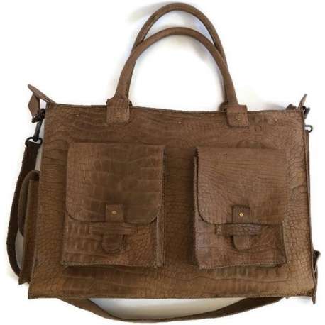 Sophisticatedgold Unisex Handtas Midden bruin