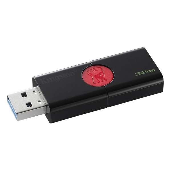 Kingston Technology DataTraveler 106 USB flash drive 32 GB USB Type-A 3.2 Gen 1 (3.1 Gen 1) Zwart, Rood