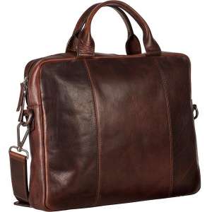 Leonhard Heyden Roma laptoptas 1-vaks 13 inch - Bruin