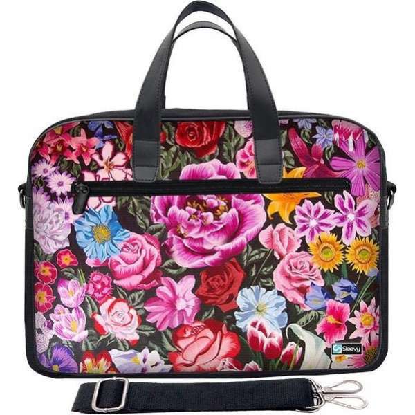 Laptoptas 13,3 / schoudertas bloemen print - Sleevy - laptoptas - schooltas