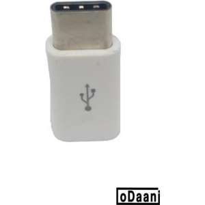 Adapter  MICRO USB-adapter naar USB-C - Opzetstuk - Micro-USB to USB C Converter – wit  - oDaani