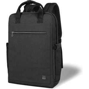 Slim Laptoptas 15.6 Inch | Waterdicht & Anti-Slip Reisrugzak | Zakelijke & Casual Rugtas | Dames & Heren | Zwart