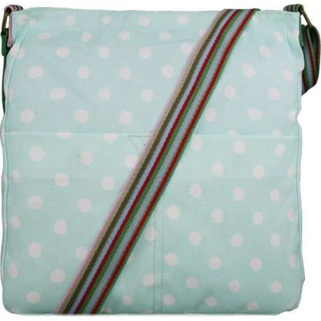 Miss Lulu Canvas Schoudertas met Polkaprint (L1104D2 LBE)