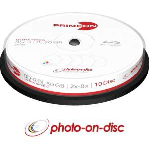 Primeon 2761312 50GB BD-R DL Lees/schrijf blu-ray disc