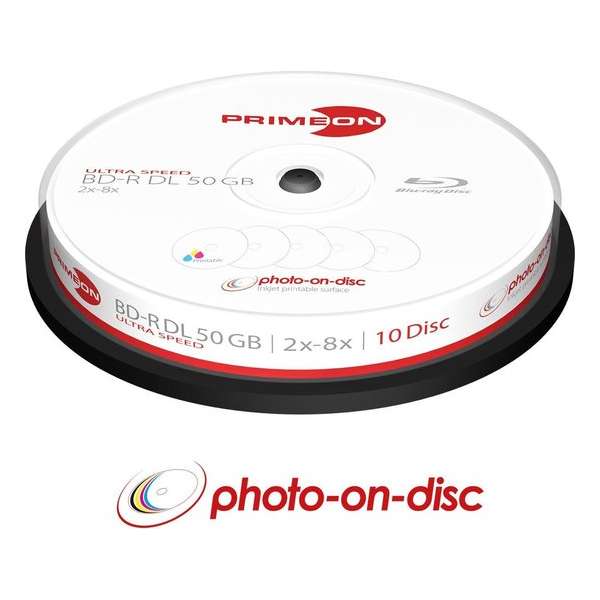 Primeon 2761312 50GB BD-R DL Lees/schrijf blu-ray disc