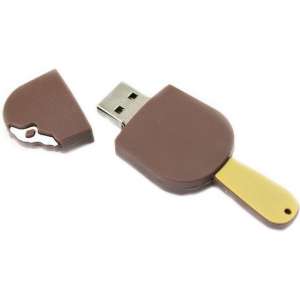 Ulticool USB-stick - Ijsje Chocolade - 16 GB - Zomer - Bruin Wit