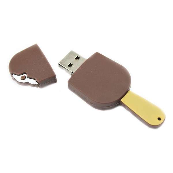 Ulticool USB-stick - Ijsje Chocolade - 16 GB - Zomer - Bruin Wit