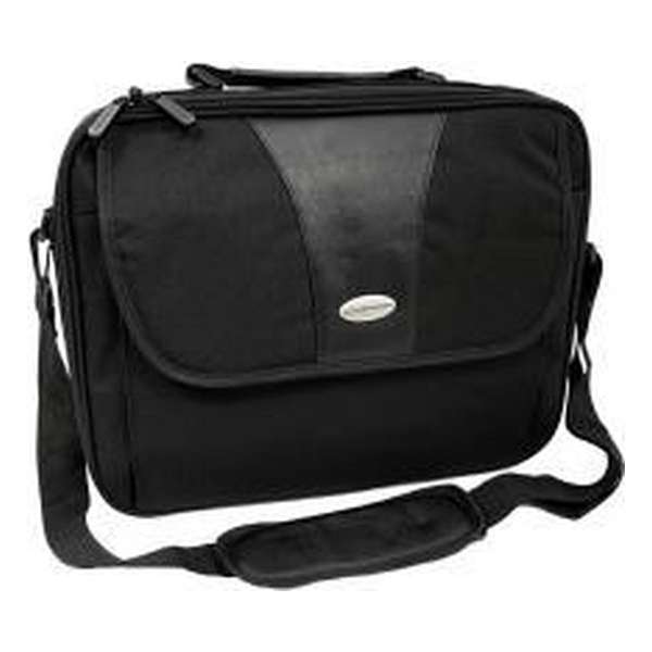 Esperanza Manhattan Laptoptas - Leer | Nylon - Zwart