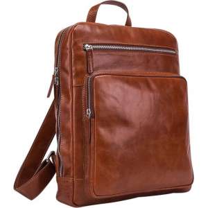 Leonhard Heyden Cambridge rugzak 13 inch - Cognac