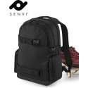 Senvi Old School Rugzak-Backpack Kleur Zwart (Met Compressiebanden)