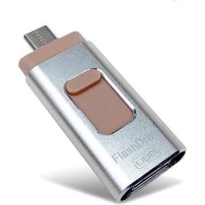 Laptoppoint - 4-in-1 USB Flash Drive 128GB voor Iphone, Android, PC & MAC