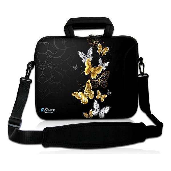 Laptoptas 11,6 inch vlinders goud - Sleevy