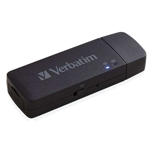 Verbatim MediaShare Mini geheugenkaartlezer Zwart USB 2.0/Wi-Fi