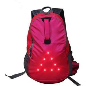 ReflectiveSport Sportrugtas Paars met LED verlichting – sportrugzak – Laptop rugzak – Office rugtas - schoolrugtas