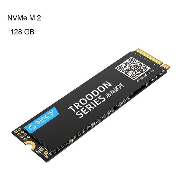 M.2 NVMe interne SSD 2280 - 128GB - Troodon serie - 3D NAND flash - Zwart