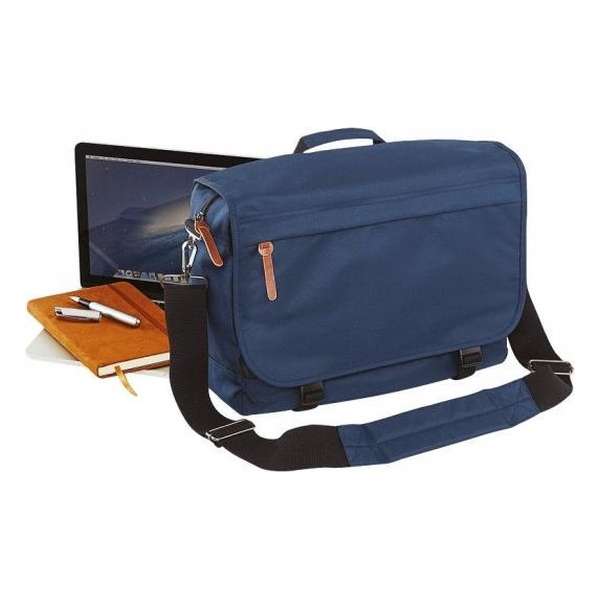 Handige laptoptas navy blauw