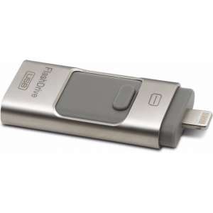 3 in 1 Flash Drive - ZIlverkleurig - 128 GB