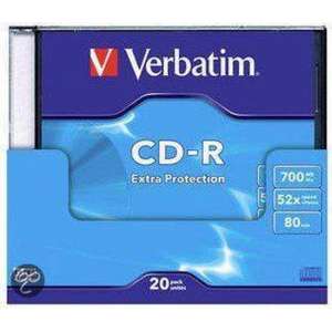 Verbatim 43348 CD-R Extra Protection Schijven - 20 Stuks / Slim Case