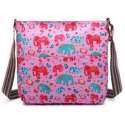 MISS LULU Canvas Schoudertas ELEPHANT . - L1104E PK)