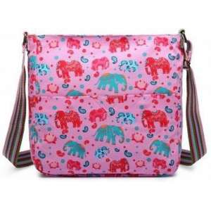 MISS LULU Canvas Schoudertas ELEPHANT . - L1104E PK)