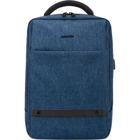 15 inch laptop rugzak met USB poort - middelbare schooltas - werktas - David Jones - blauw