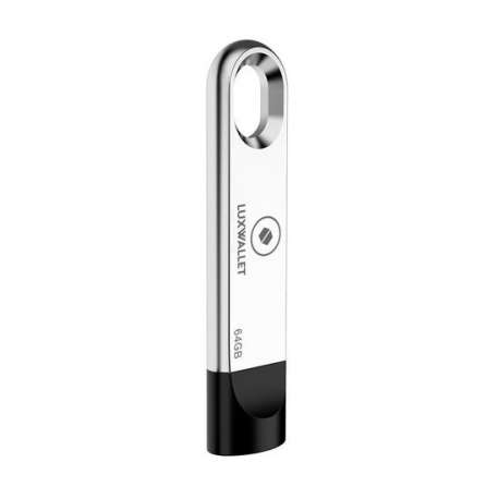 LUXWALLET® XPRO USB Stick - 128GB Stick - USB 3.0 - Metalen USB - Snelle Overdracht - Stootbestendig Design - Zilver