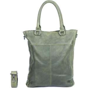 DSTRCT Raider Road Leren Shopper - L - Groen