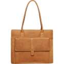 DSTRCT Wax Lane Dames Schoudertas - 14 inch laptoptas - Cognac