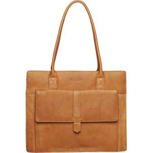 DSTRCT Wax Lane Dames Schoudertas - 14 inch laptoptas - Cognac