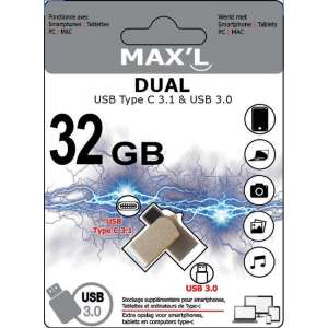 Max'L USB TYPE C 3.1 & USB 3.0 32GB