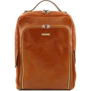 Tuscany Leather Bangkok leren laptop rugzak Cognac TL141793