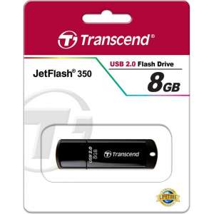 Transcend JetFlash elite JetFlash 350 USB flash drive 8 GB USB Type-A 2.0 Zwart