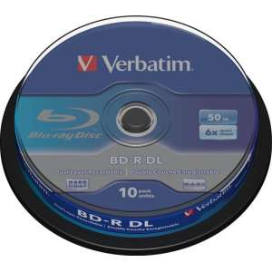 Verbatim BD-R DL 50GB 6x SP WHITE BLUE SURFACE - Rohling
