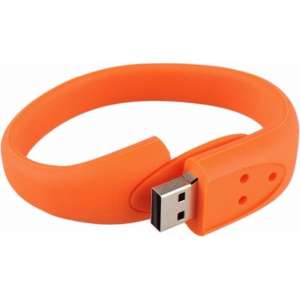 Armband usb stick 8gb oranje -1 jaar garantie – A graden klasse chip