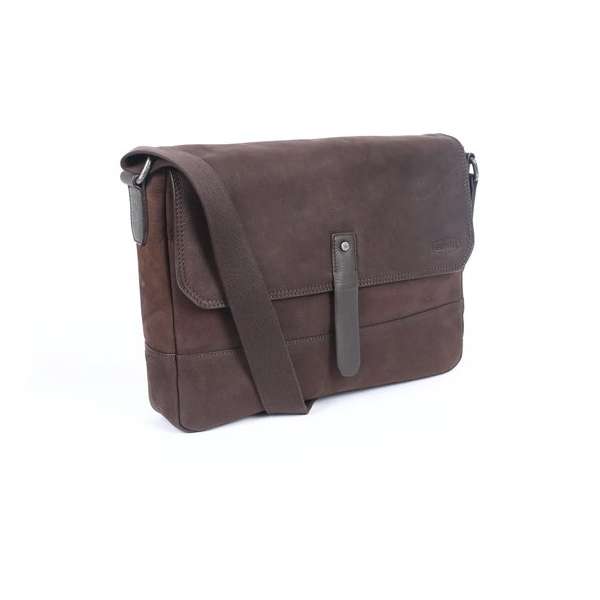 Sparwell Ace Leren Laptoptas / Messenger Bag  - 13 inch - Donkerbruin