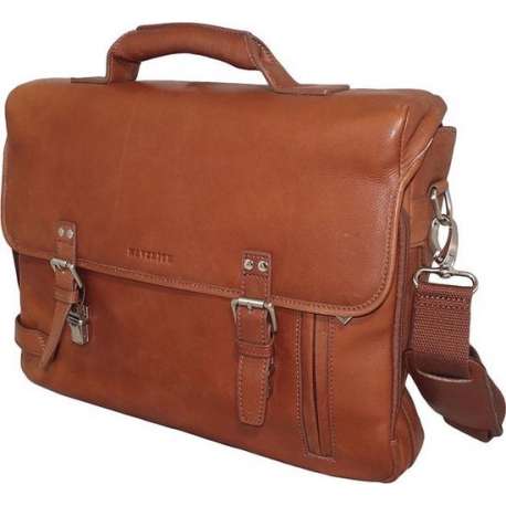 Maverick Leren Werktas met Uitneembare Laptopsleeve 15.6” Cognac