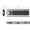 Orico NVMe M.2 SSD behuizing 10Gbps - Transparant - Zwart aluminium
