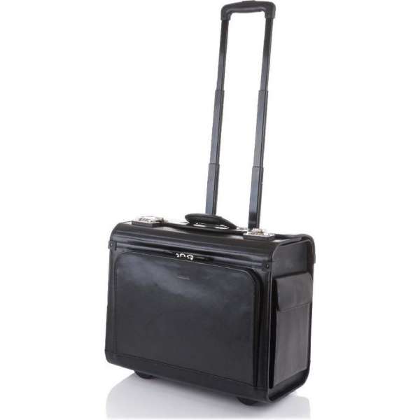 Davidt's Leren Pilotenkoffer / trolley 15,6"