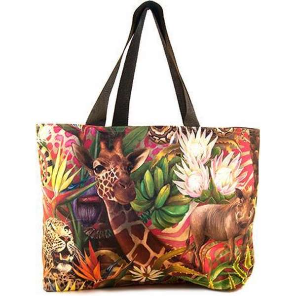 WhimsicalCollection African Jungle Dames Shopper Bruin