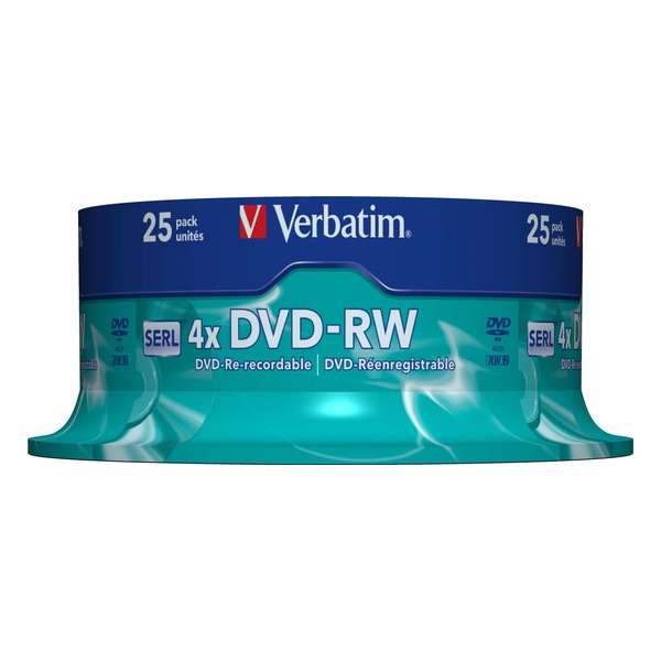 "Verbatim DVD-RW 4,7GB 4x SP MATT SILVER SURFACE - Rohling"