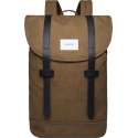 Sandqvist Rugzak Stig Dark Olive SQA1356 Eco Canvas - Bruin 14 Lt