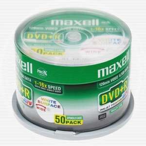 DVD+R Maxell 4.7 50er Spindel full print white ink-jet