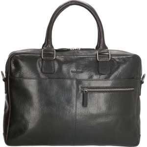 Old West Waco Leren laptoptas 13 inch - Zwart