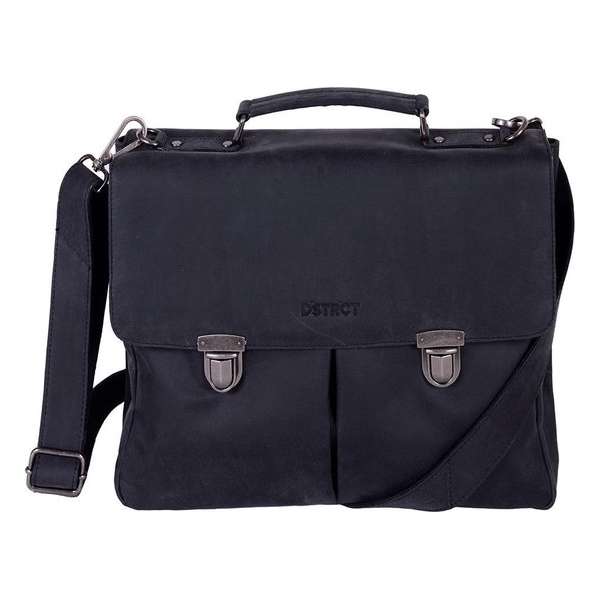 DSTRCT Wall street A4 Laptoptas -15,4 inch - Zwart