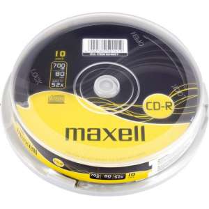 Maxell CD-R 700MB 80min XL 52x Spindle 10pk 700MB 10stuk(s)