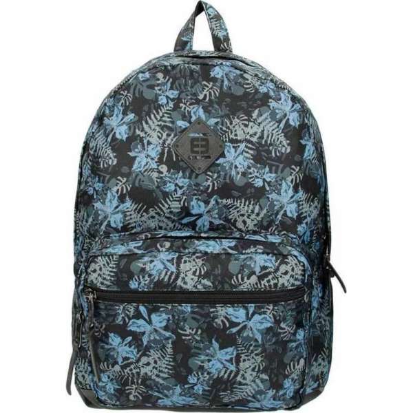 Enrico Benetti Pamplona 54624 14" laptop rugzak - blauw bloemenprint