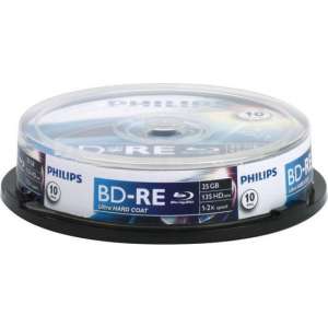 Philips Bluray 25GB 10pcs BD-RE spindel 2x