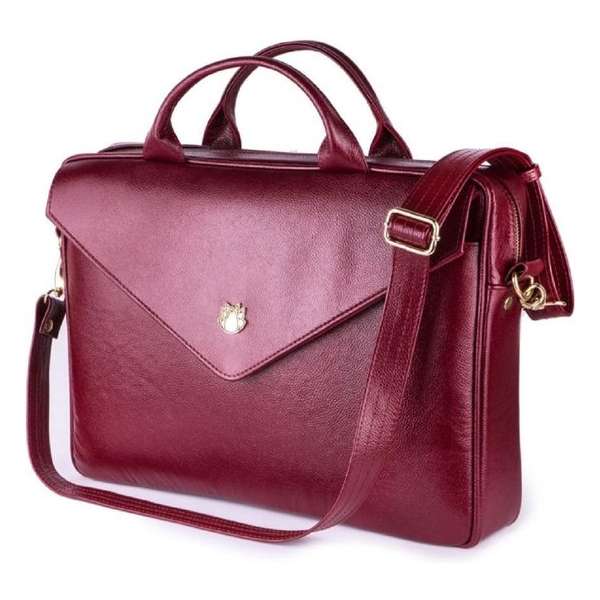 Felice | Ultimate Travelstyle | aktetas | laptoptas | Italiaans leer | burgundy rood | 40*29*9 cm