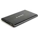Externe HDD "SlimLine" behuizing 2.5" SATA USB3.0 zwart (brushed)